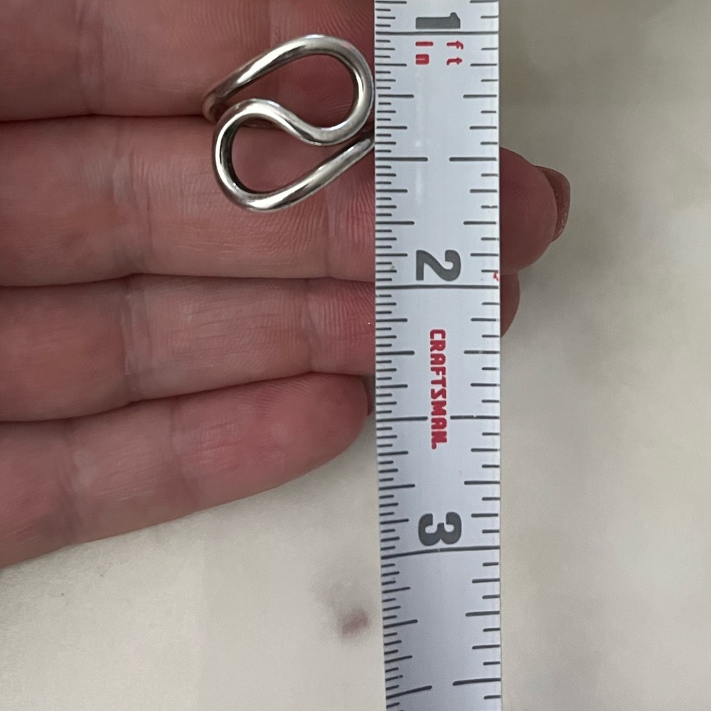 Sterling Silver 925 Wave Ring - image 7